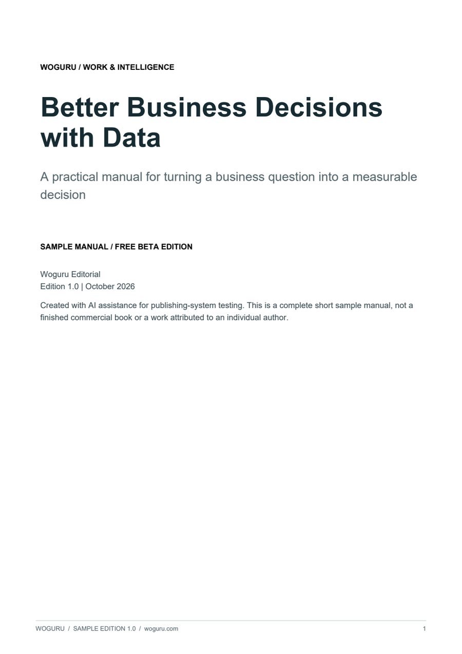 Cover of Better Business Decisions with Data