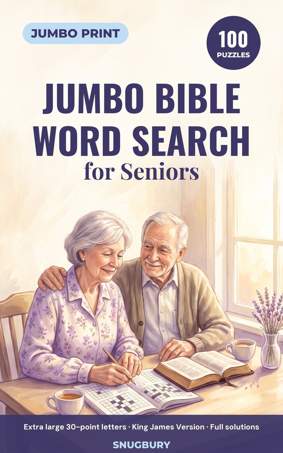 Cover of Jumbo Print Bible Word Search for Seniors