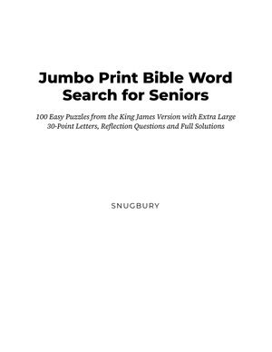 Page 1 of Jumbo Print Bible Word Search for Seniors
