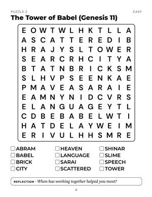 Page 6 of Jumbo Print Bible Word Search for Seniors