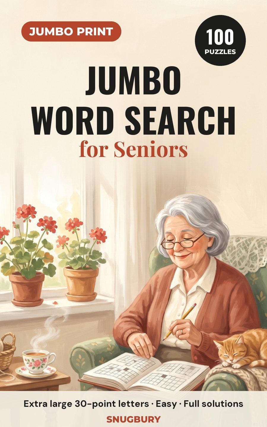 Cover of Jumbo Print Word Search for Seniors