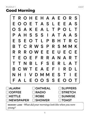 Page 5 of Jumbo Print Word Search for Seniors