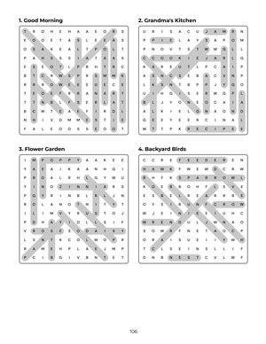 Page 106 of Jumbo Print Word Search for Seniors