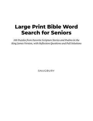 Page 1 of Large Print Bible Word Search for Seniors