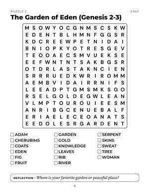 Page 6 of Large Print Bible Word Search for Seniors