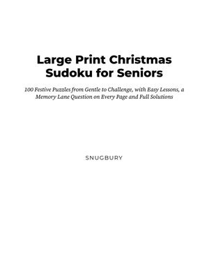Page 1 of Large Print Christmas Sudoku for Seniors