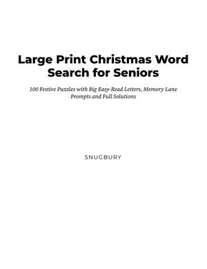 Page 1 of Large Print Christmas Word Search for Seniors