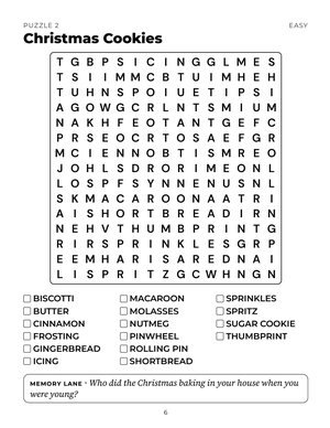 Page 6 of Large Print Christmas Word Search for Seniors