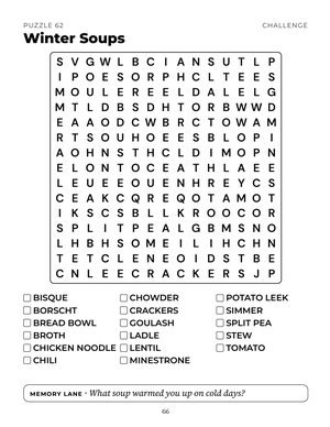 Page 66 of Large Print Christmas Word Search for Seniors