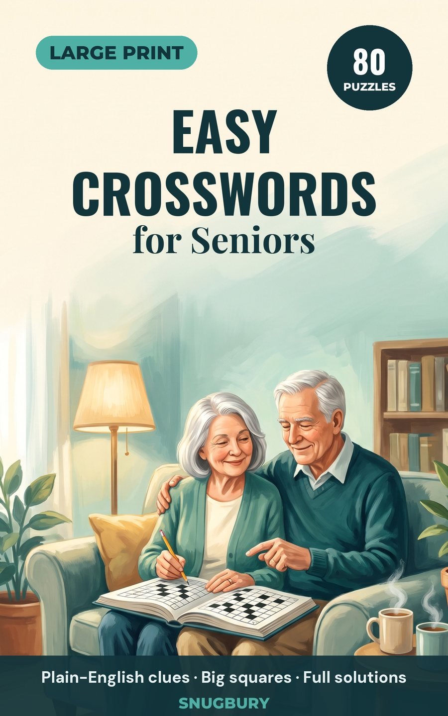 Cover of Large Print Easy Crosswords for Seniors