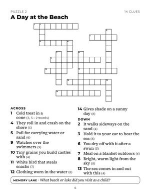 Page 6 of Large Print Easy Crosswords for Seniors