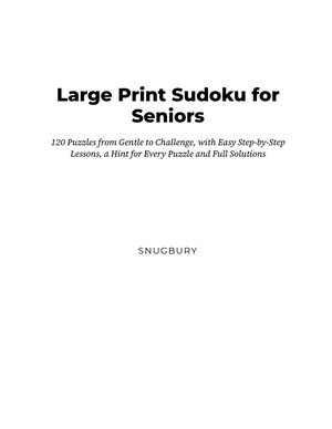 Page 1 of Large Print Sudoku for Seniors