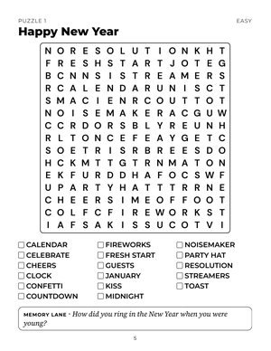 Page 5 of Large Print Winter Word Search for Seniors