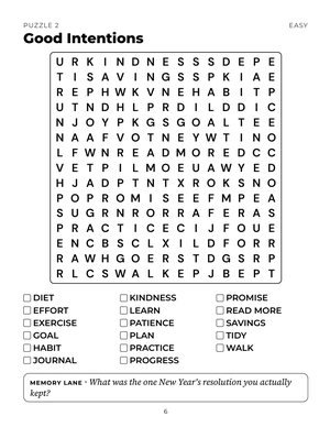 Page 6 of Large Print Winter Word Search for Seniors