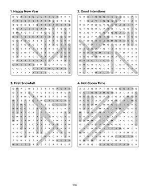 Page 106 of Large Print Winter Word Search for Seniors
