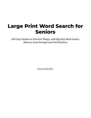 Page 1 of Large Print Word Search for Seniors