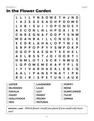 Page 5 of Large Print Word Search for Seniors