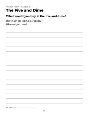 Page 73 of Nostalgic Word Search & Memory Journal for Seniors