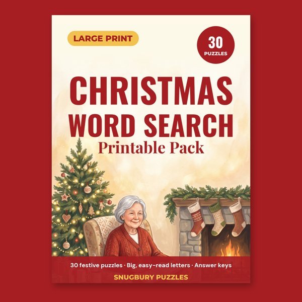 Large Print Christmas Word Search: 30 Printable Puzzles
