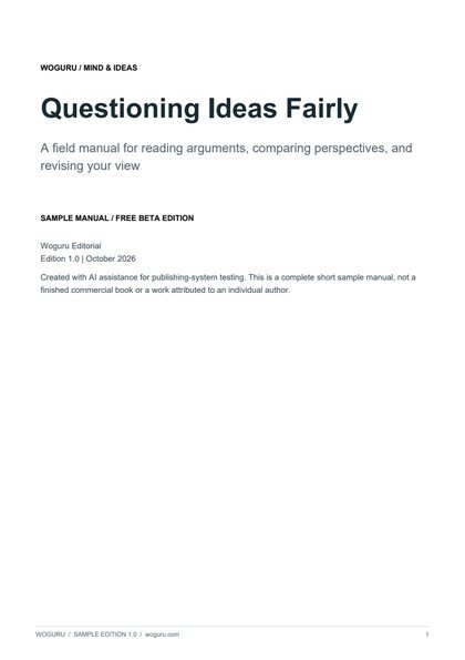Cover of Questioning Ideas Fairly