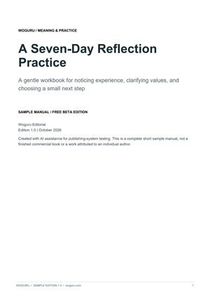 Page 1 of A Seven-Day Reflection Practice