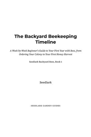 Page 1 of The Backyard Beekeeping Timeline