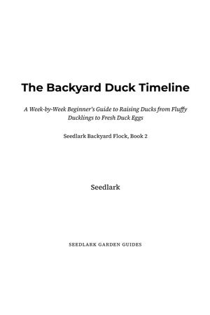 Page 1 of The Backyard Duck Timeline