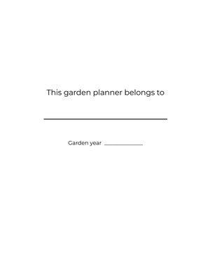 Page 2 of The Backyard Garden Planner & Log Book