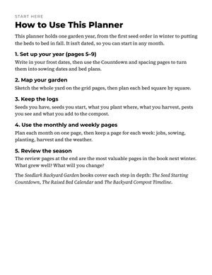 Page 4 of The Backyard Garden Planner & Log Book