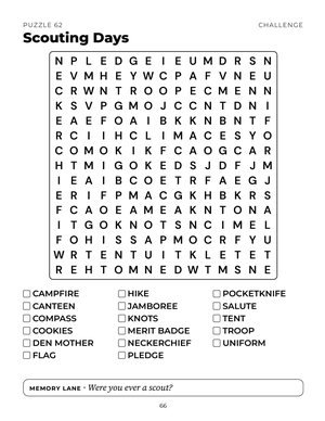 Page 66 of The Good Old Days Large Print Word Search for Seniors